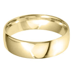 18ct Yellow Gold Midi Ellipse Wedding Ring- Various Widths