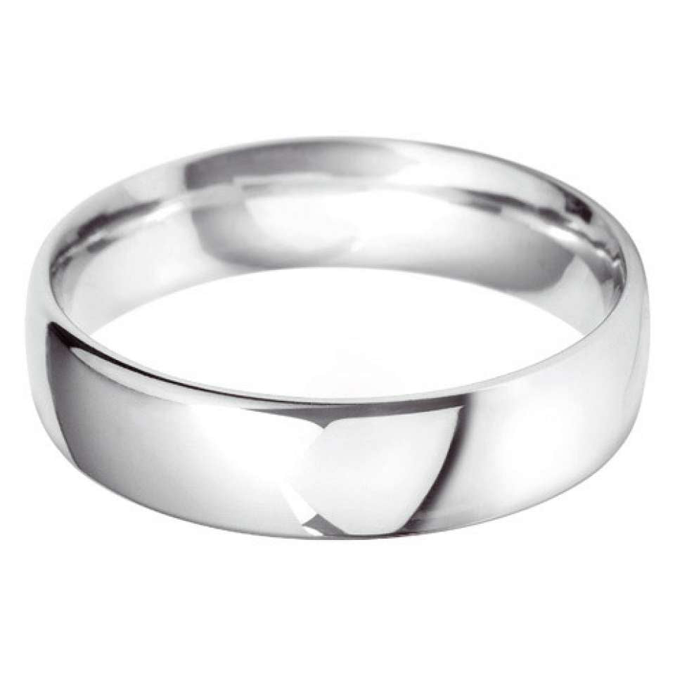 Platinum Midi Ellipse Wedding Ring- Various Widths