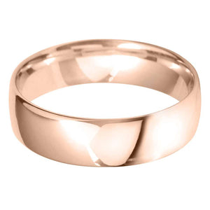 9ct Rose Gold Mini Ellipse Wedding Ring- Various Widths