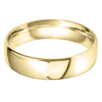 9ct Yellow Gold Midi Ellipse Wedding Ring- Various Widths