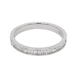 Platinum Half Baguette Diamond Ring