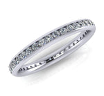 Platinum Brilliant-cut Diamond Ellipse Full Eternity Ring - Andrew Scott