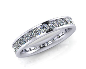 Platinum Diamond Demi-Ellipse Full Eternity Ring - Andrew Scott