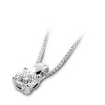 18ct White Gold Brilliant-cut Diamond Pendant & Chain - Andrew Scott