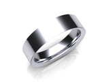 Platinum FLAT BEVEL 6mm Men's Wedding Ring - Andrew Scott