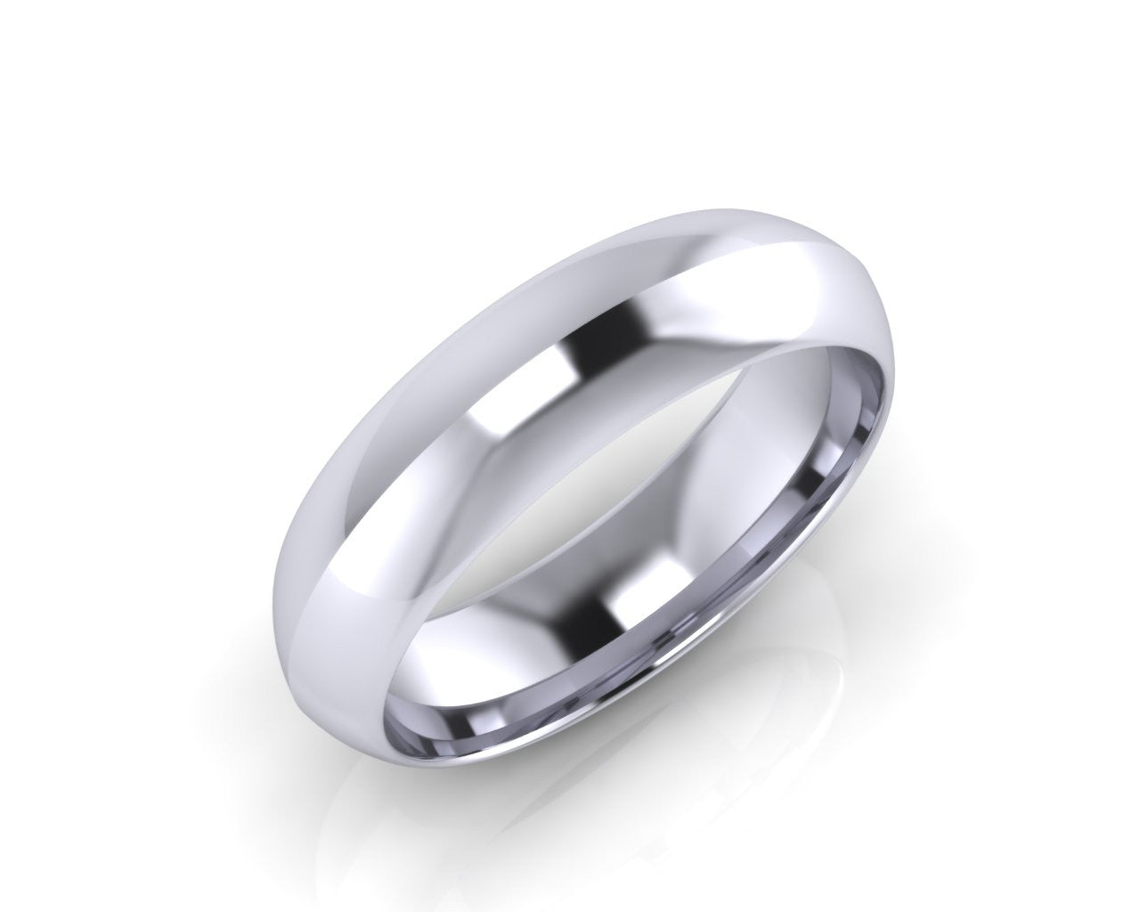 Platinum TROIKA  6mm  Convex Men's Wedding Ring - Andrew Scott