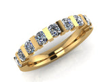 18ct Yellow Gold Trap-set Diamond Half Eternity Ring - Andrew Scott