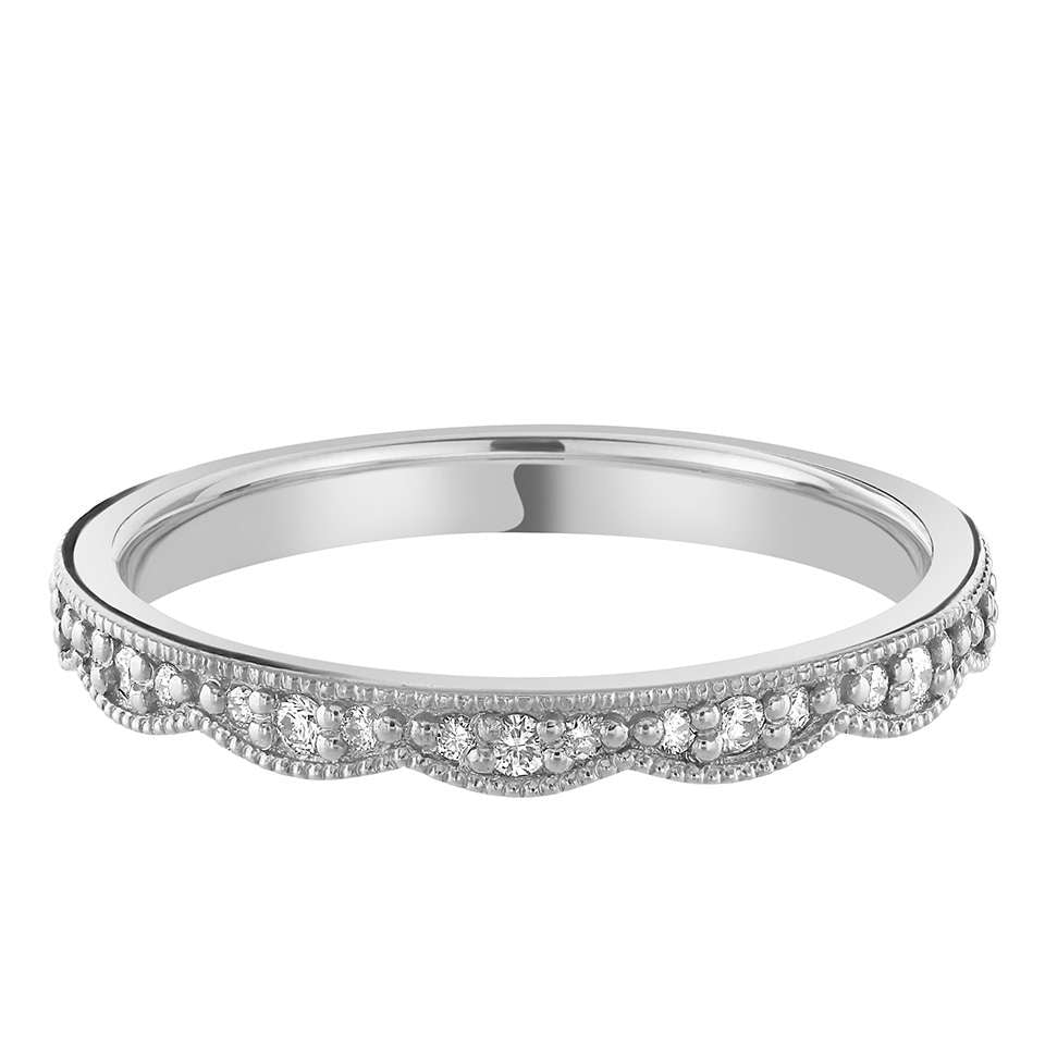 Platinum Millgrain Diamond Ring