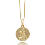 Silver Gold Plate St Christopher Talisman Necklace