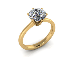 18ct Yellow Gold COURONNE Brilliant Cut Diamond Ring - Andrew Scott