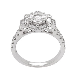 Platinum Multi Diamond Mimosa Dress Ring