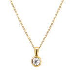 18ct Yellow Gold Diamond Rosabella Pendant & Chain