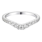 Platinum Diamond Set Shaped Wedding Ring