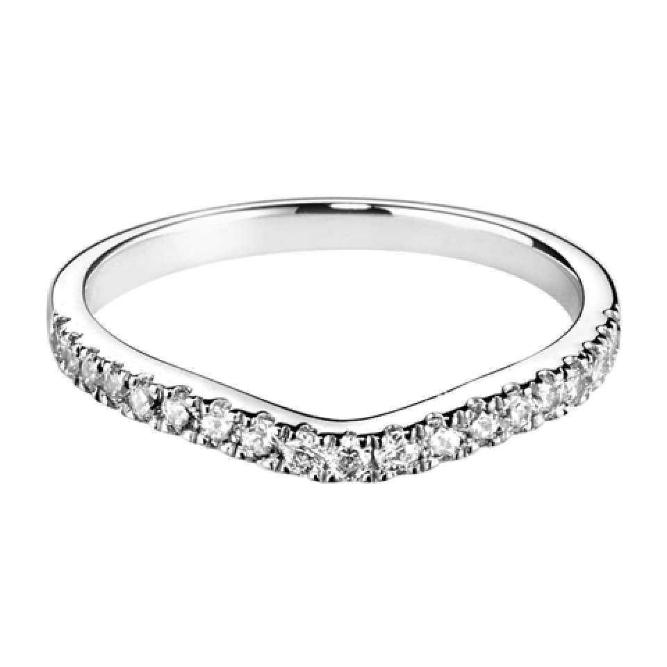 Platinum Shaped Claw Set Diamond Ring